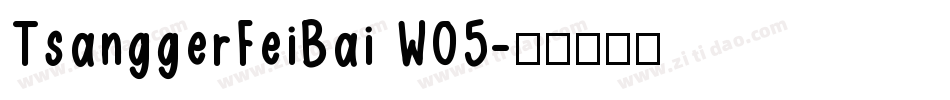 TsanggerFeiBai W05字体转换